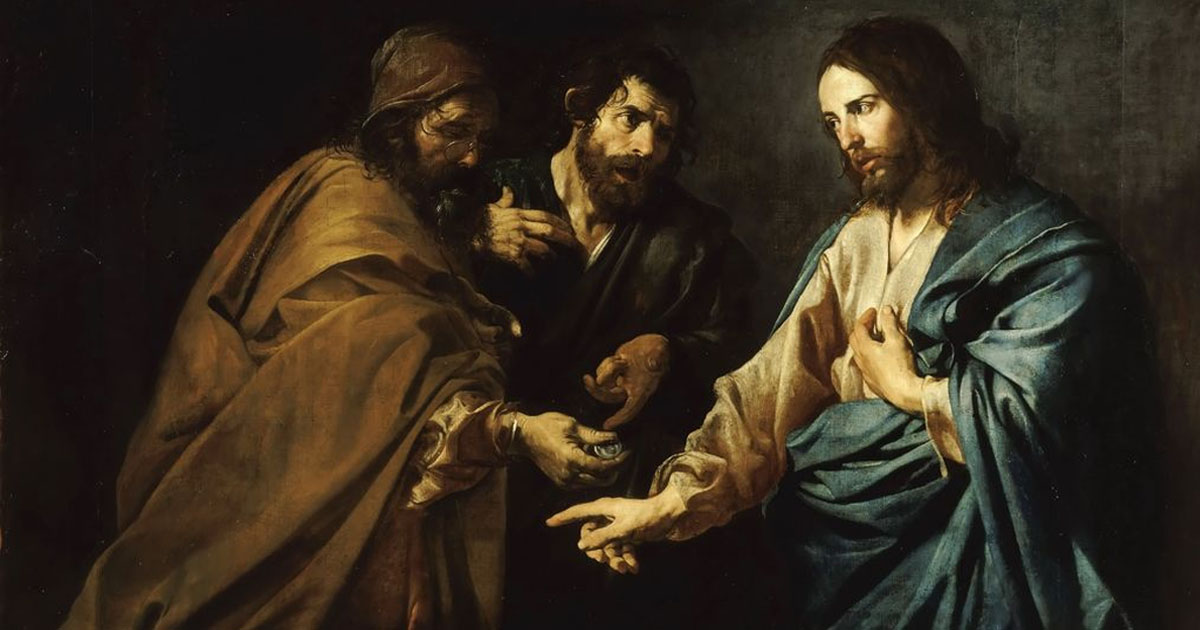 il tributo a Cesare dipinto di Valentin de Boulogne