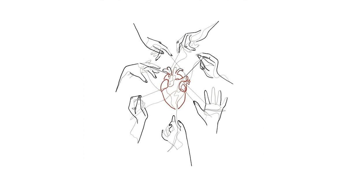 mani condivisione cuore